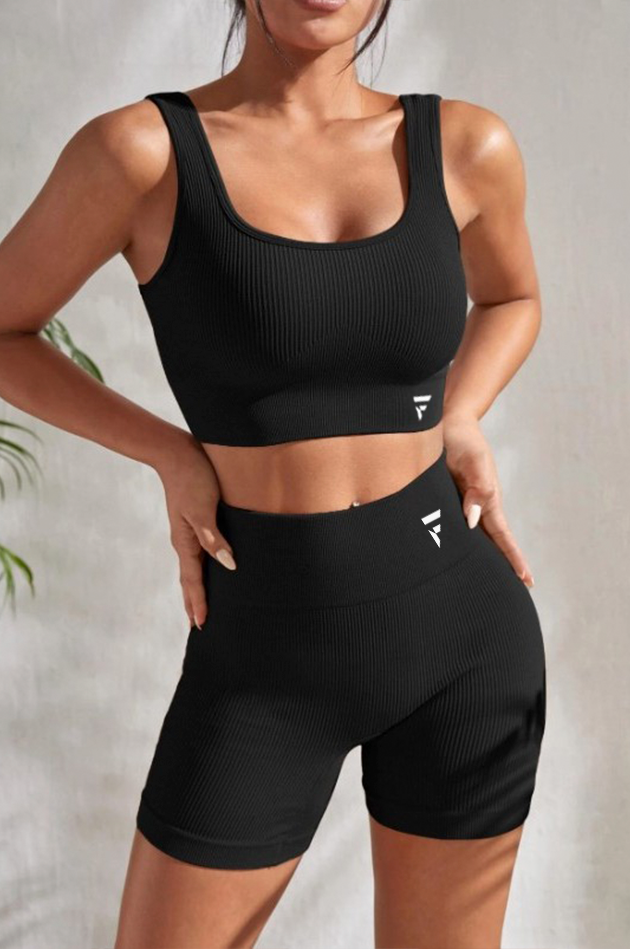 Conjunto Feminino Fitness Básico Shorts e Top - Bege Nude