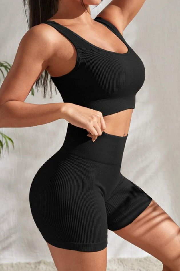 Conjunto Feminino Fitness Básico Shorts e Top - Bege Nude
