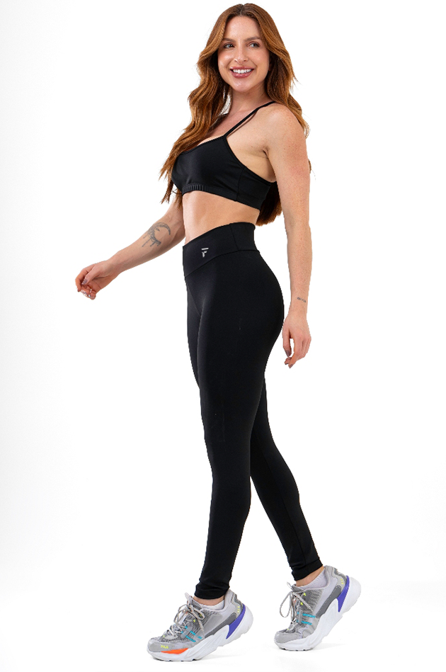 Conjunto Feminino Fitness Básico Calça e Top - Rosa Atitude