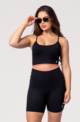 Conjunto Feminino Fitness Básico Shorts e Top - Preto