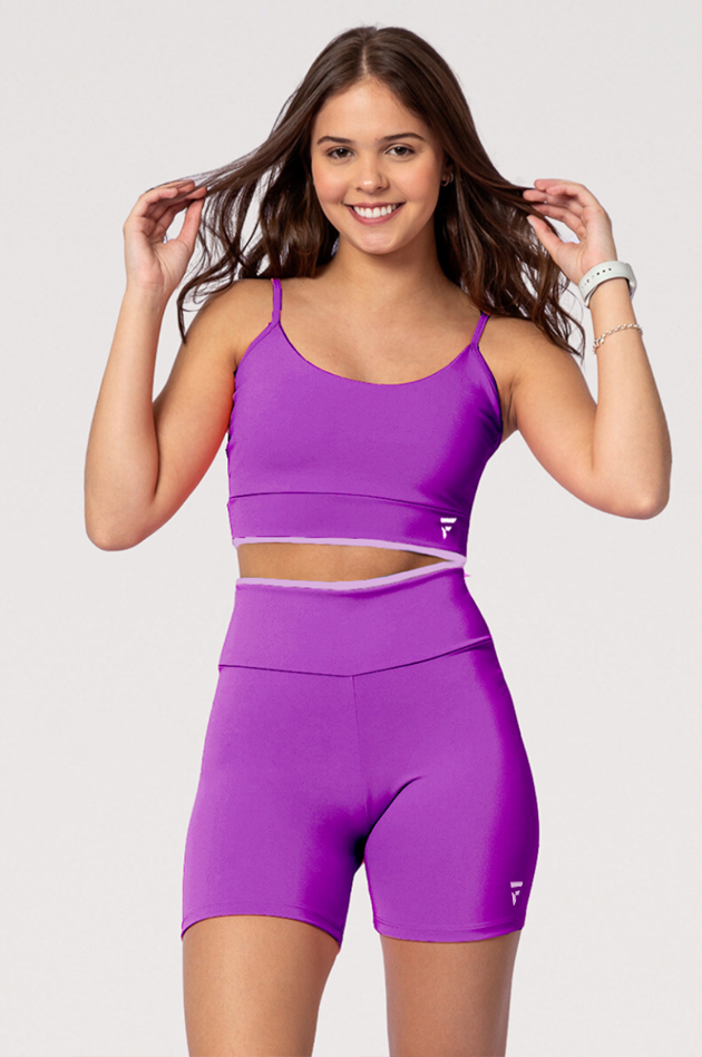 Conjunto Feminino Fitness Básico Shorts e Top - Rosa Atitude